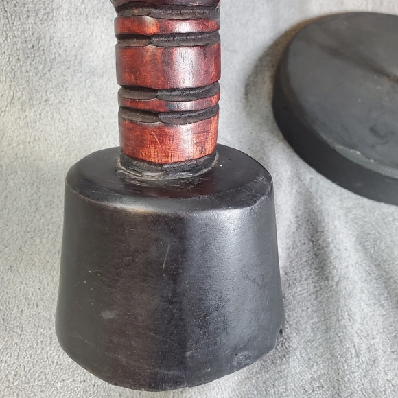 HandCrafted Wooden Tribal Masks on stands Made in Ghana - Picture 4 of 11